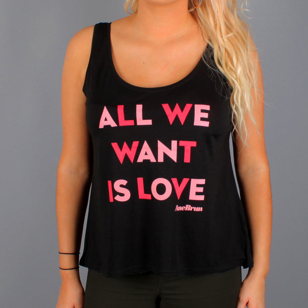 All We Want Tank Top Black